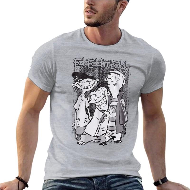 Edd N Eddy Eds Tv Show Oversized TShirts Printed MenS Clothing Short Sleeve Streetwear Big Size Top Tee