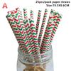 25pcs Disposable Christmas Paper Straws Snowflake Xmas Tree Drinking Straw Merry Christmas Decorations New Year Party Decoration
