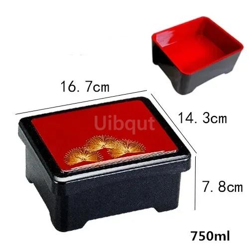 Japanese Sushi Bucket Sashimi Seafood Dish Cuisine Fruit Food Tray Salmon Ice Plate Round Box with Lid Lunch Box Dim Sum Box