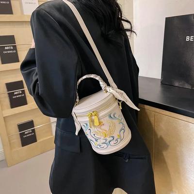 Versatile Crossbody Bag for Women PU Shoulder Bag High Quality Embroidery Fashion