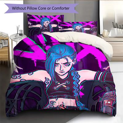 Jinx Pattern Bedding Quilt Set Home Decoration Gift (1 * Duvet Cover + 2 * Pillowcase Without Core)