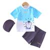 2026 Boys' Two-Piece Swimsuit, Ages 2-6, Cute Cartoon Design, Sun Protection, Quick Dry Swimwear.