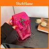 Modern Girl Pvc Transparent Jelly Bag With Metal Studs For Daily Casual Use