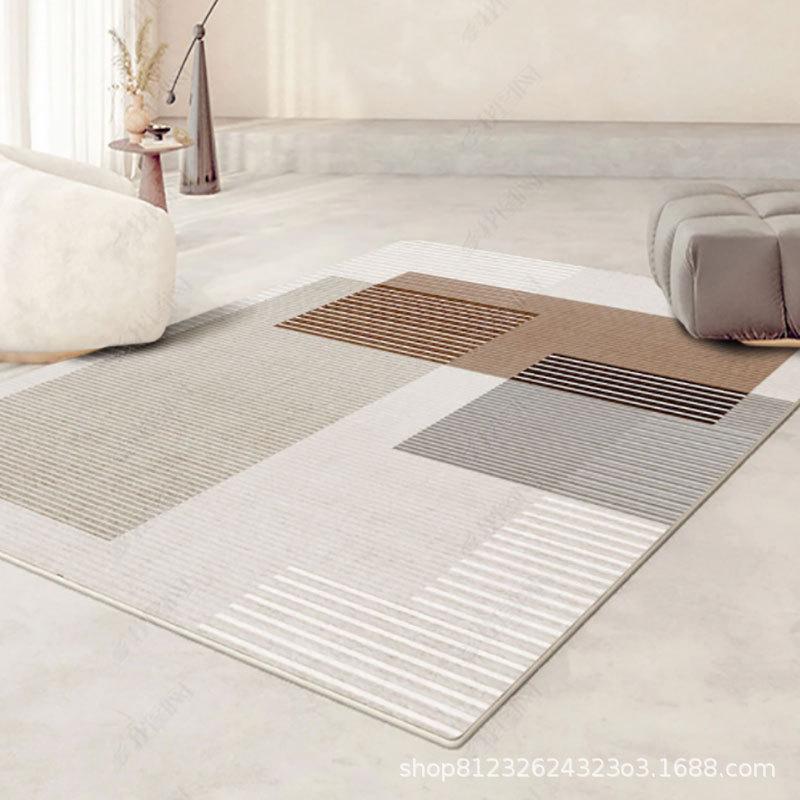 Nordic Style Modern Simple Living Room and Bedroom Carpet with Coffee Table Mat