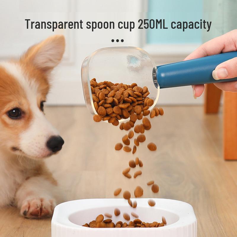 Transparente Tierfutterschaufel mit Skala für Katzen und Hunde