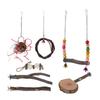 Bird Chewing Swing Toys Set Parrots Standing Perch Toy Set for Bird Cage Accessories7 Pcs