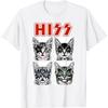 Retro Cat Rock Music Concert Band Men Kids Women Funny Cat T-Shirt