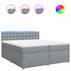 Maison Exclusive - Sommier à lattes de lit avec matelas Gris clair 200x200cm Tissu