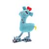 Corduroy Giraffe Squeaky Dog Toy Knotted Rope Leg Bite Resistant Teeth Cleaning Interactive Play Toy for Small Medium Dogs