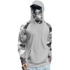Lightweight Hooded Sun Protection Shirt Long Sleeve Rash Guard Top with Face Cover for Outdoor Activities UV Blocking Breathable Quick Dry