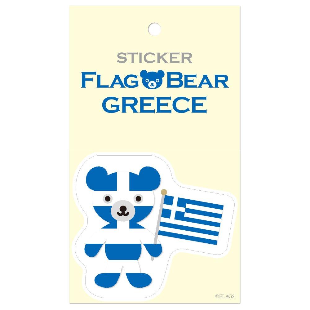 Moon Graphics Sticker National Flag Bear Greece L FBL27
