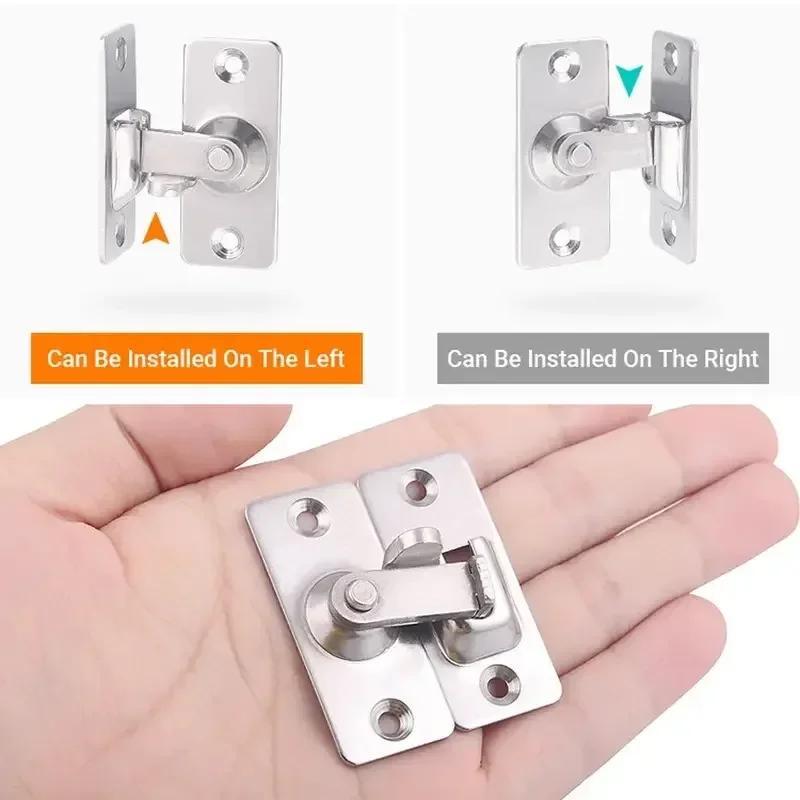 90 Degree Door Lock Flip Latch Gate Latches Safety Door Lock for Barn Wood Fence Sliding Doors,304 Stainless Steel Gate Hardware