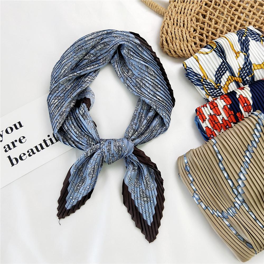 Decorative Simple Texture Silk Scarf Women'S New Style Spring And Autumn Summer Fashion Versatile Headscarf Work Scarf