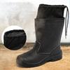 Herrenmode Stahlkappen Arbeitssicherheitsschuhe Slipper Weichleder Schweißschuhe Arbeitssicherheit Hoch Stiefel Schutzschuhe