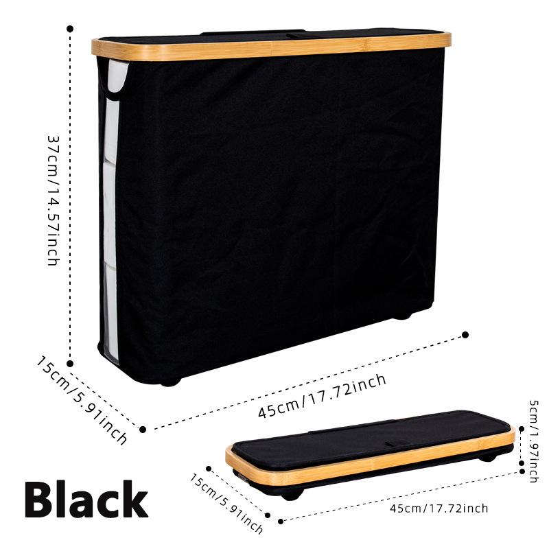 

12 Rolls Toilet Paper Storage Basket With Lid Foldable Bathroom Storage Organizers Waterproof Toys Clothes Storage Accessories