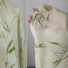 Light Green Checkered Watercolor Bamboo Leaf Fabric Chinese-style Printed Dyed Shirt Skirt Designer Fabrics for Sew Material