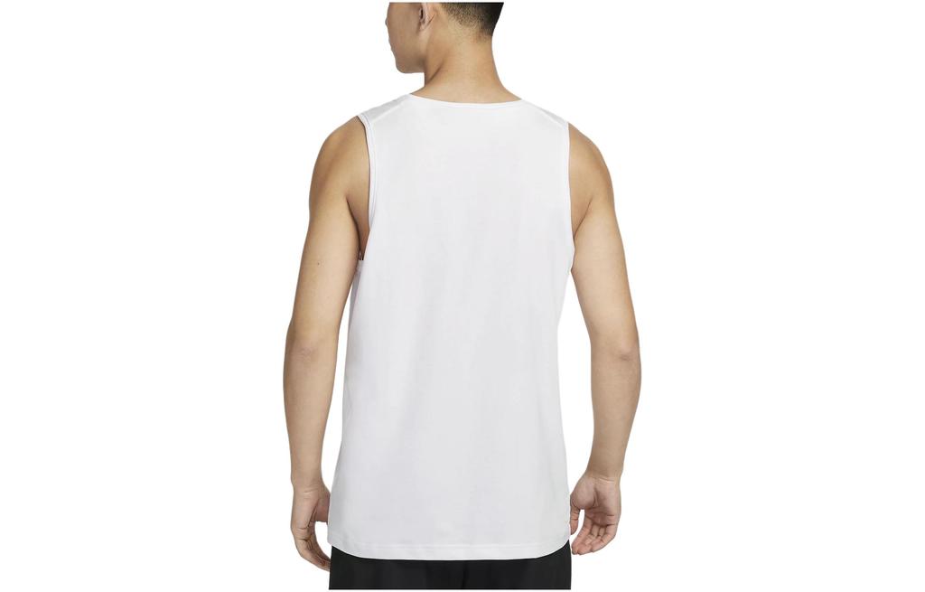 Nike Dri Fit Tank Tops Men's White Crew Neck Moderate Straight Fit DV9834-100