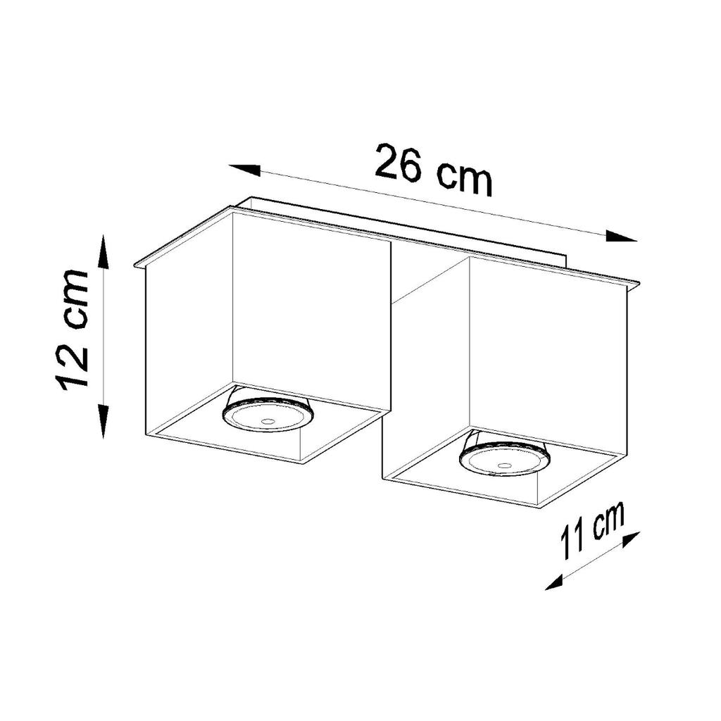 Plafon Delta 2 Gu10 Szary Alu Lumilo 00.134.64