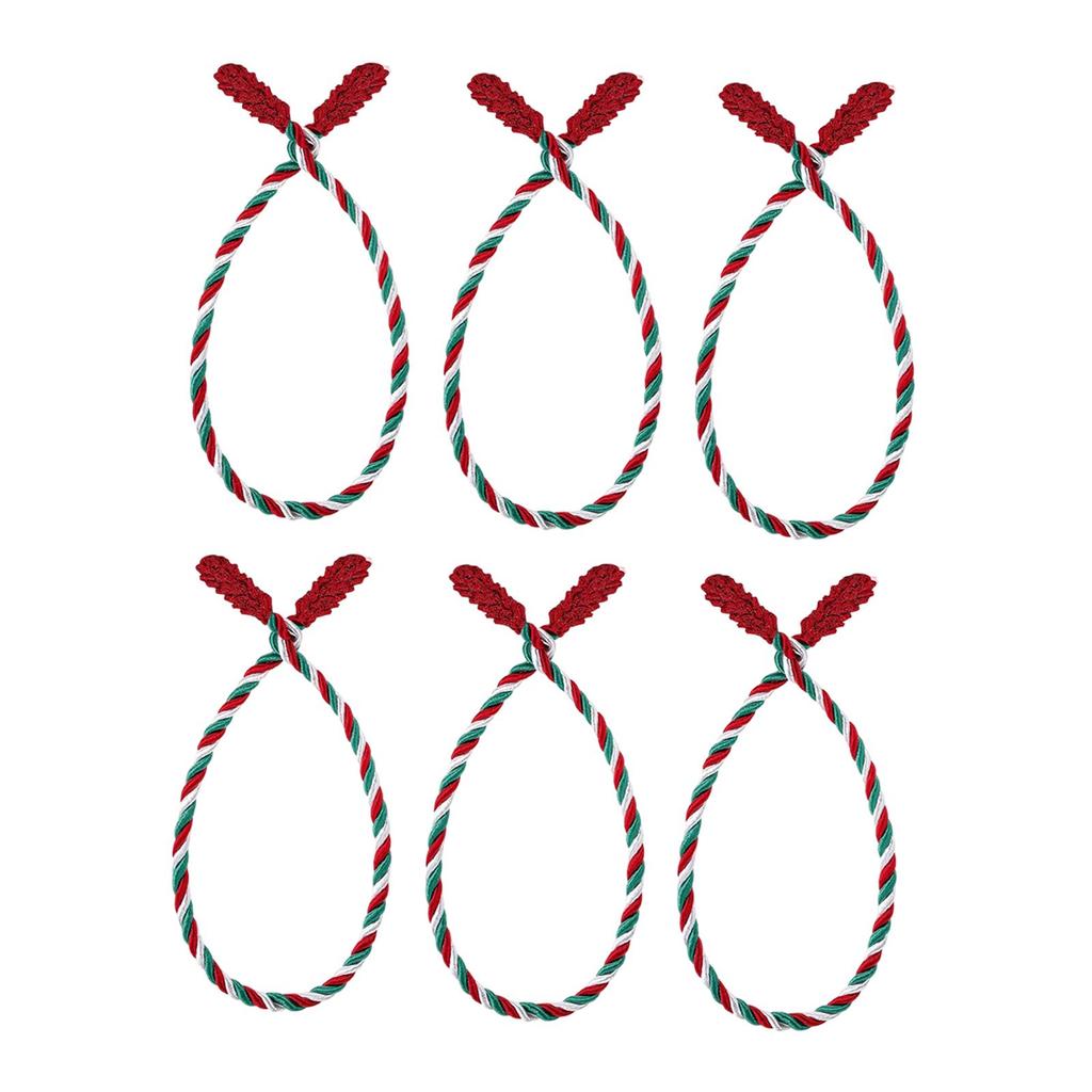 6 Pieces Christmas Garland Ties Home Decor Festive Convenience Flexible Banister Ties Christmas Garland Twist Ties for Stairway