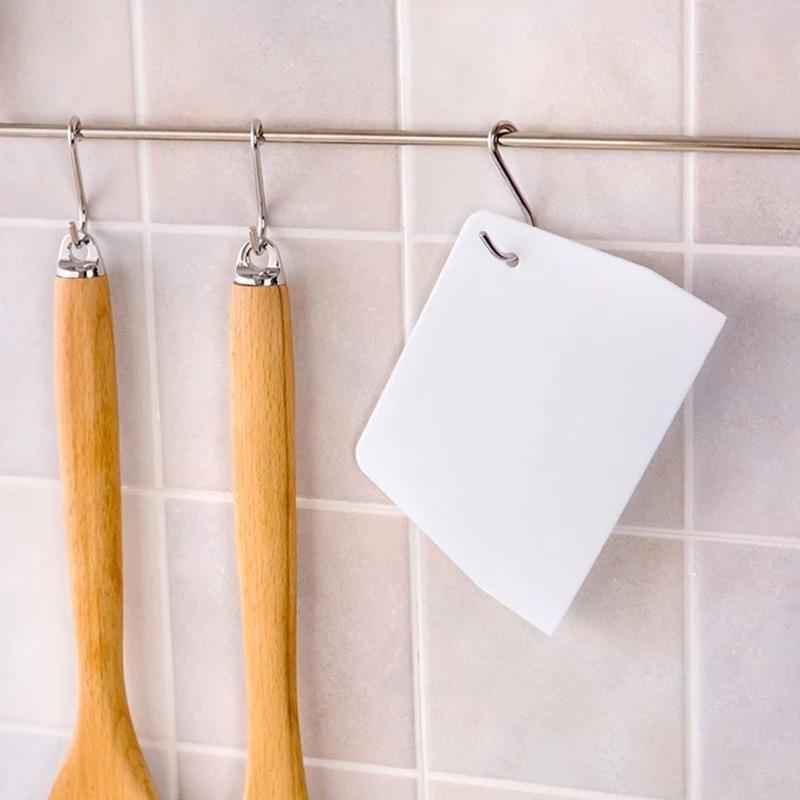 Dough Scraper Lightweight Flat Cut Reusable  Plastic Bowl Scraper Multifunctional Flexible with Hanging Hole for Kitchen