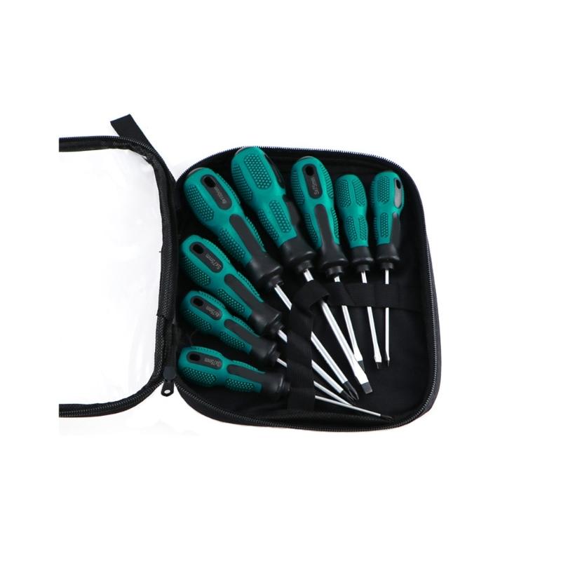 Steel Screwdriver With Industrial Magnetized Tip Flat & Slotted Bit  Screwdriver Multifunctional Magnetic Tool