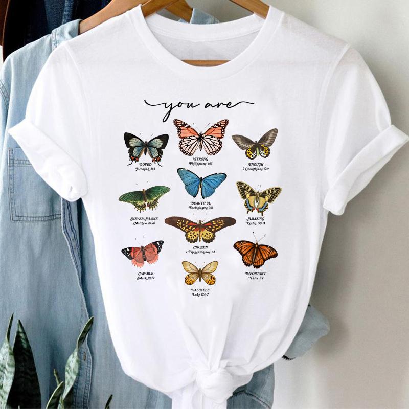 Akwarela Dream Web Lovely Style Trend Women Print Tee T Top Summer Fashion Tshirt z krótkim rękawem odzież damska Casual Graphic T-shirt