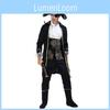 Premium Adult Pirate Costume Crafted With Polyester For Halloween And Cosplay Fun