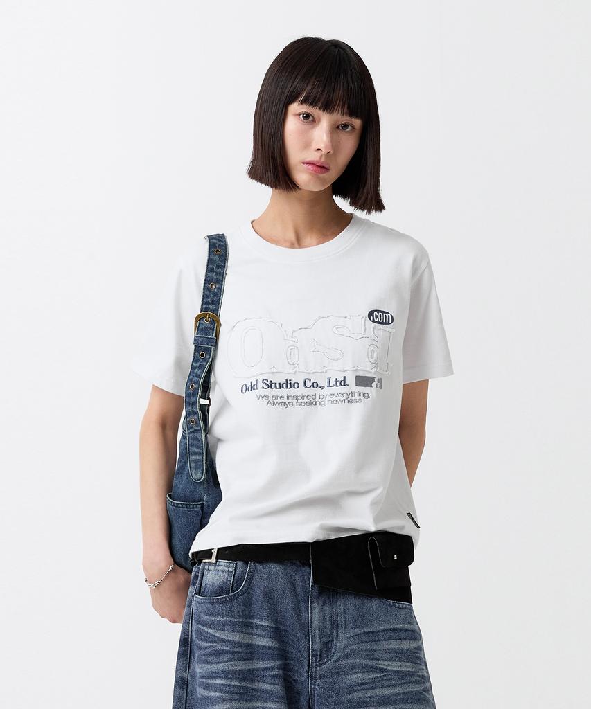 ODDSTUDIO Odsd Pigment Damaged T-Shirt - White