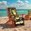 1PC Custom Name Golden Trophy Achievement Beach Towel Highly Absorbent And Sand-Resistant Towel for Swimming, Pool, Yoga, And Travel Lightweight