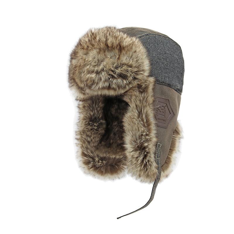 

Мужские осенне-зимние теплые шапки-бомберы для защиты ушей, женские уличные ветрозащитные снежные шапки для верховой езды, лыжная кепка с напуском, мотоциклетная шапка L(54-58CM) кофейный