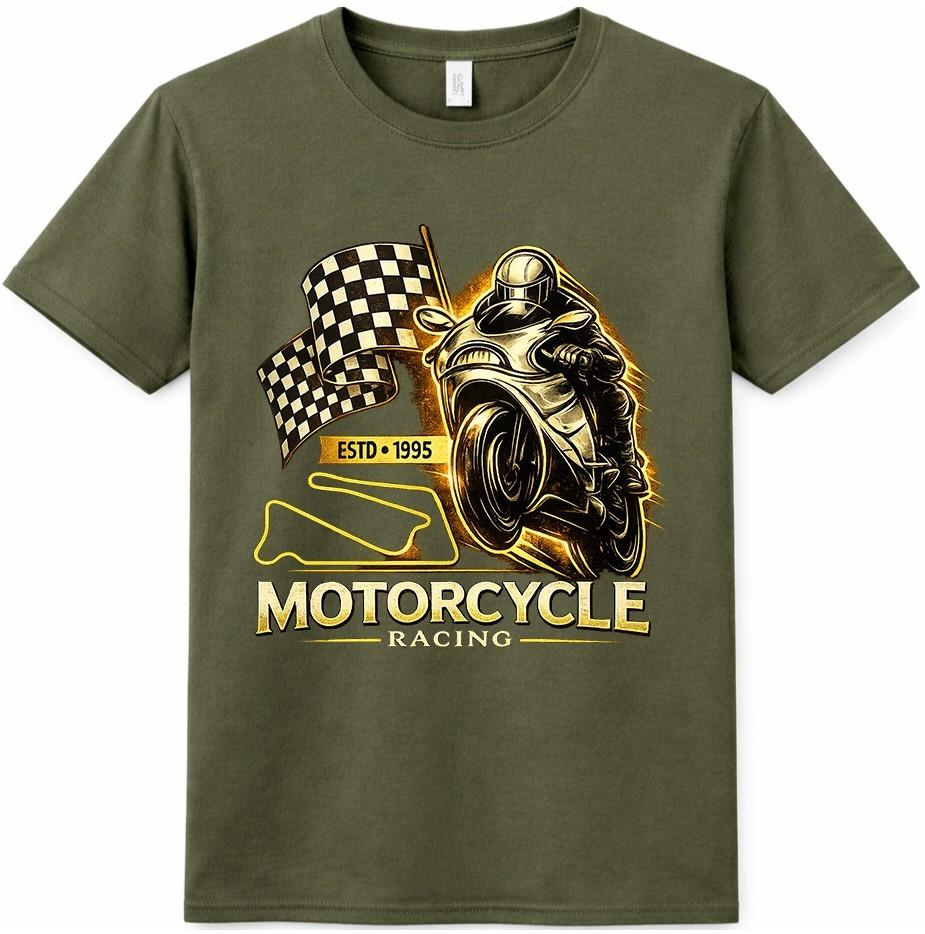 Motorcycle T Shirt Sport Bike Racing Biker Graphic Rider Tee