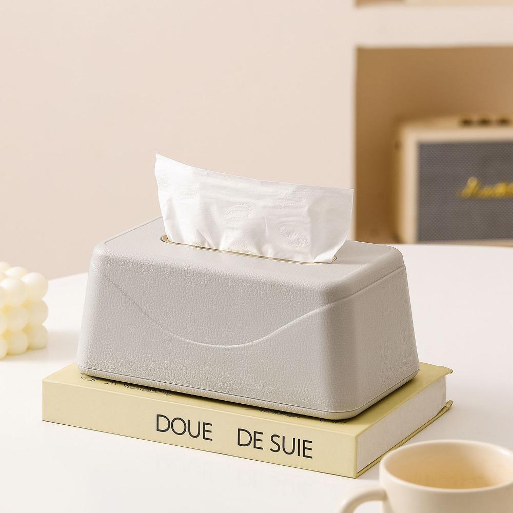 Built-in Spring Tissue Box Holder Large Capacity Paper Holder Durable Tissue Box Cover Living Room