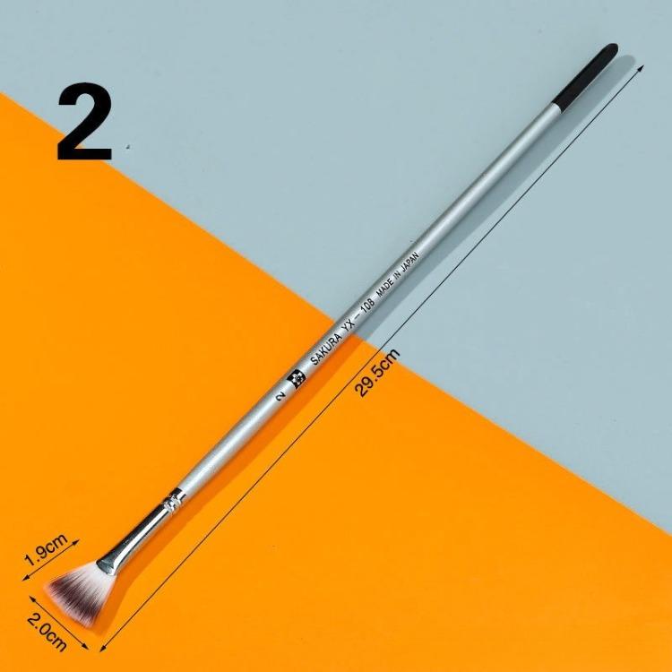 1 Piece Nylon Fan Brush for Artists Shape Painting Brushes for Multiple Mediums Art Exam Studio Use