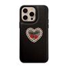 Embroidered Love Cherry Suitable for Apple 15 Mobile Phone Case IPhone 16 Promax Leather 11 Temperament 13 Anti Fall 12