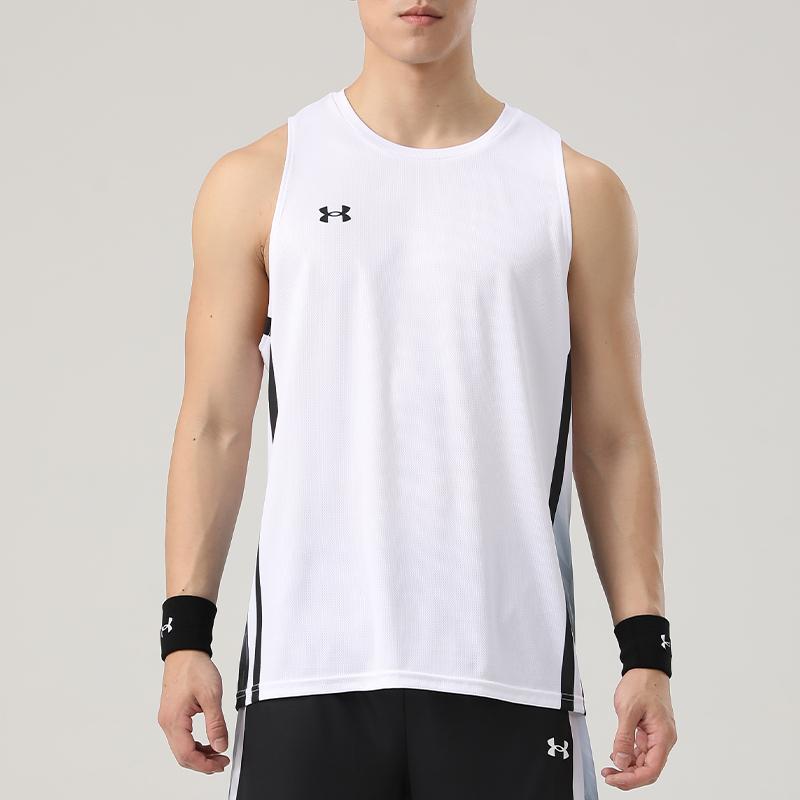 Under Armour Quick-Drying Breathable Pullover Versatile Basketball Vest Men Tops White 25500134-100