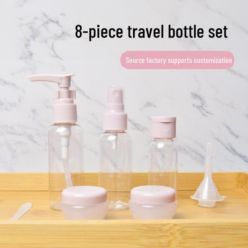 

Портативный дорожный набор из 8 флаконов косметики 8-piece set белый