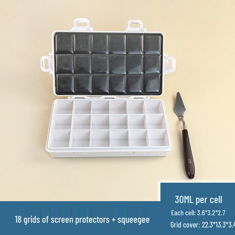 Flip-Top Gouache Acrylic Paint Box with Palette & Storage