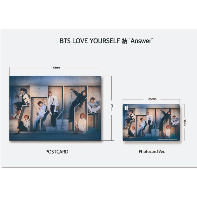 BTS (BangTan Boys) Carte poștală 3D Love Yourself 7 membri, foto Lenticular
