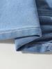 Single-piece girls' denim shorts, slim fit, Korean style, fashionable and versatile, heart-patterned frayed hem, blue elastic waistband.