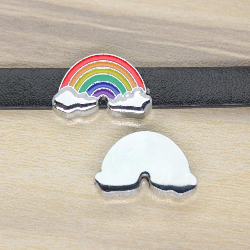 110Pcs/Lot Dog Cat Paw 8mm Slide Charms For Bracelet Women Jewelry Making Connector Dog Pet Collar DIY Keychain Accessories Gift