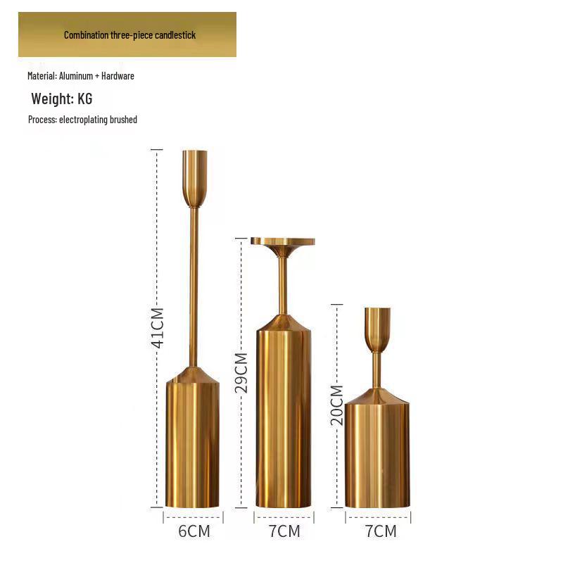 Металлический свадебный набор подсвечников из шести частей - Домашний декор и украшения для вечеринок