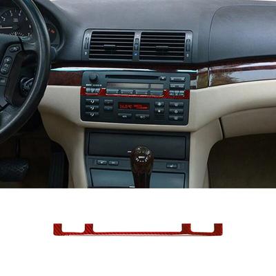 Carbon Fiber Car Interior Central Control Air Conditioner Button Frame Trim Cover Sticker Auto Accessories For BMW E46 1998-05