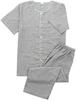 Gifts of Brilliance Summer Gauze Short Sleeve Pajamas Light Men's (L, Gray) PJ_2817