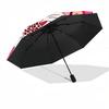 1pc Floral Pattern Automatic Open/close Folding Umbrella, Compact Portable Travel Umbrella, Cute Umbrella, Durable Construction Yy260328020
