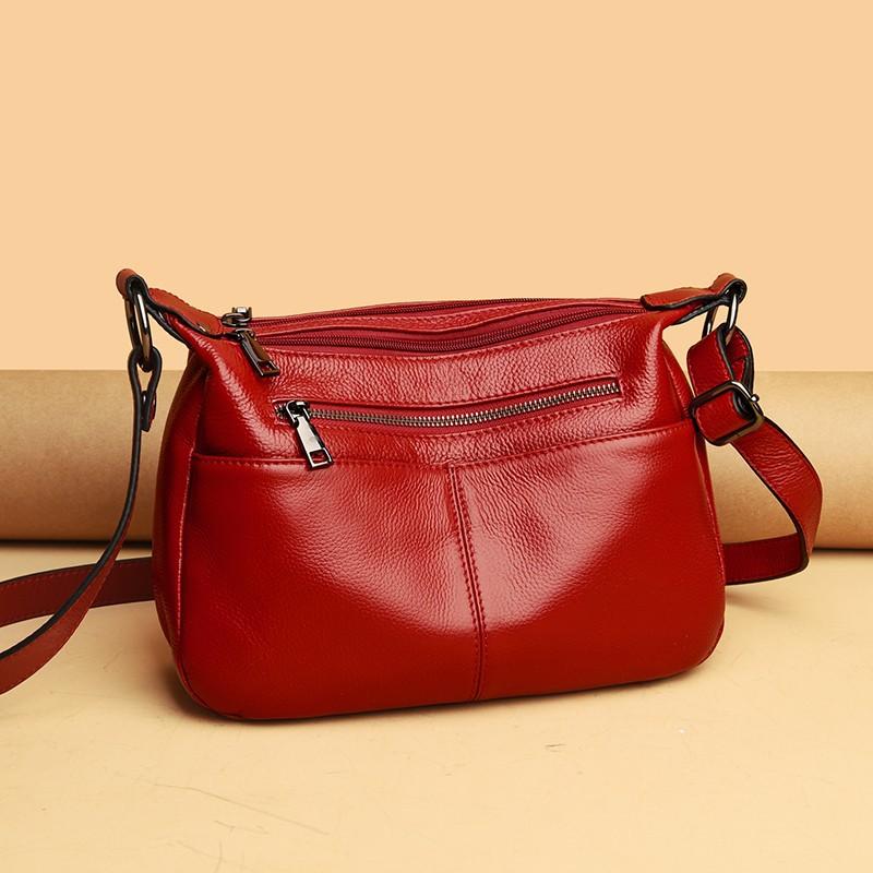 First Layer Cowhide Shoulder Messenger Bag, Mother Bag, Large Capacity And Fashionable.
