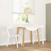 VidaXL Dining Chairs 2 Pcs White Solid Rubber Wood, Dining Chair, Chair, Living Room Chair, Dining Chairs, Chair 4102433