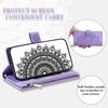 Style 006 For Samsung Galaxy S24 FE Phone Stand Case Mandala Flower Pattern PU Leather Zipper Wallet Phone Cover