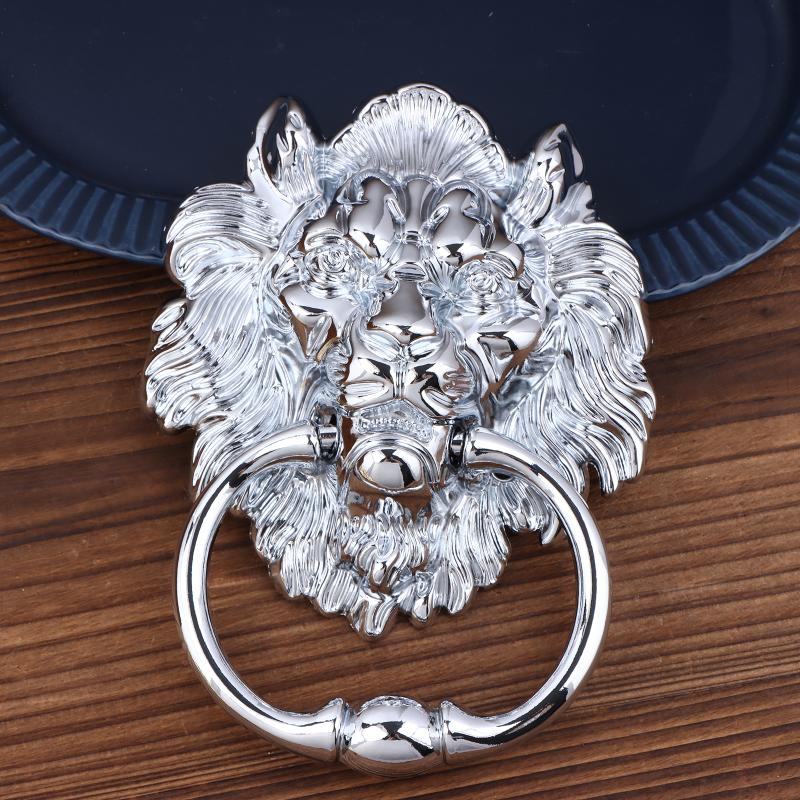 Lion Head Pull Door Handles Gold/Silver Zinc Alloy Front Door Knocker Metal Door Pulls Handles Decor Hardware