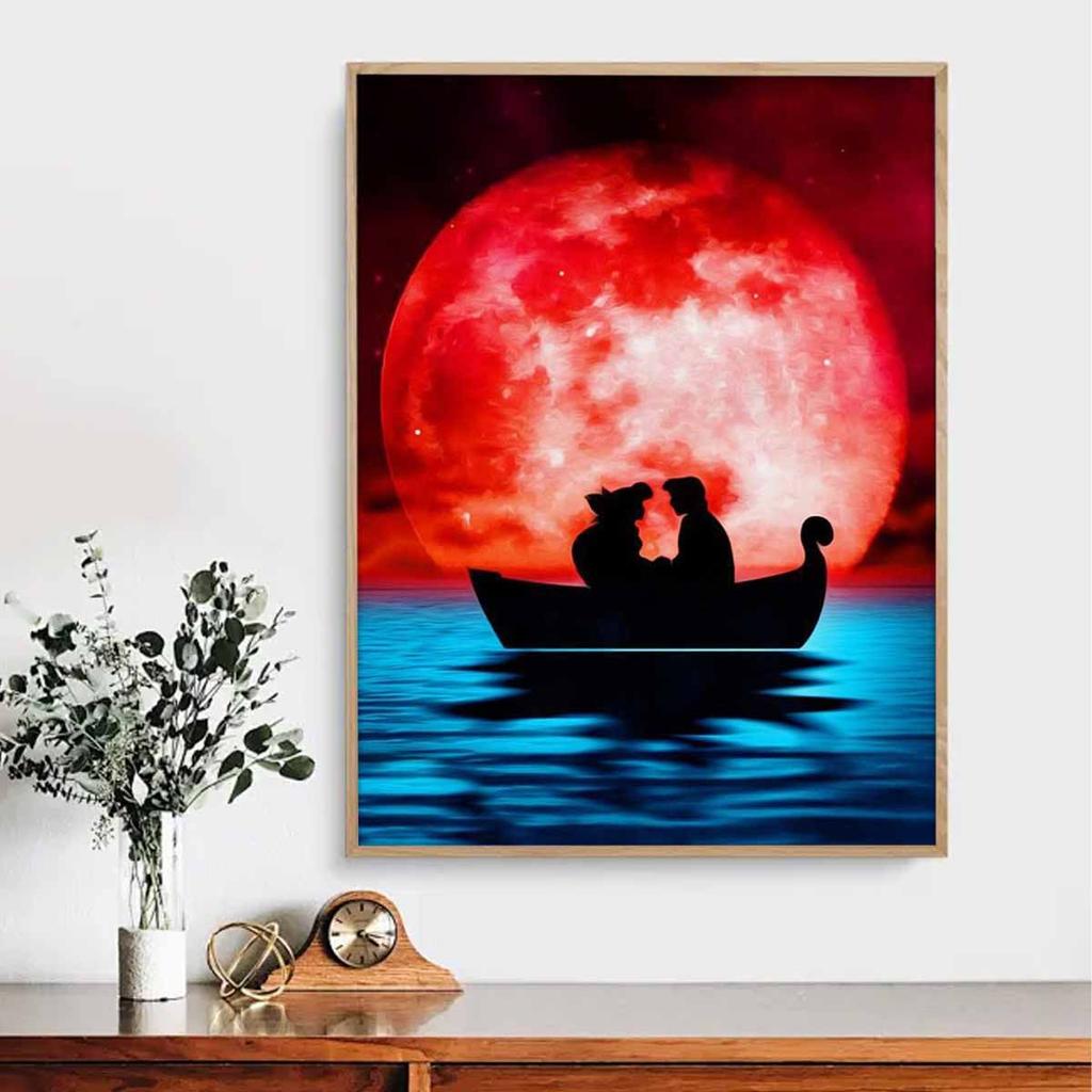 Full Round Diamond Painting The Princess On The Sea Art Rhinestone Picture Mosaic DIY 5D Cross Stitch Embroidery Home Decoration