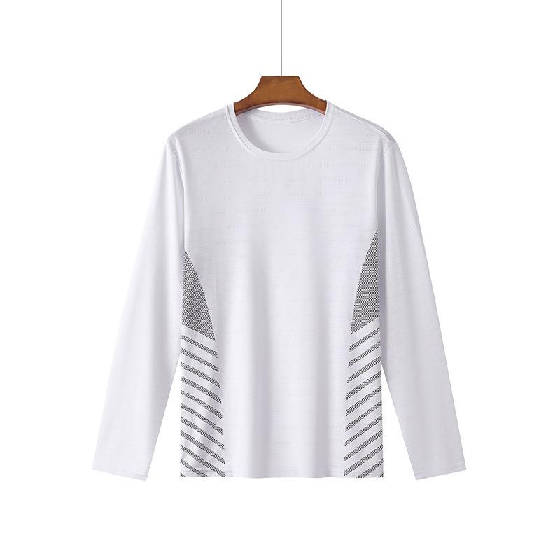 

Sports Long Sleeved T-shirt for Men, Outdoor Commuting, Running, Basketball, Football Training, High Elasticity T-shirt XXL белый